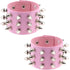 Multicolor PU Simulated Leather Silvert-tone Spikes Rivets Adjustable Buckle Bracelet, Pack of 2 PCs...