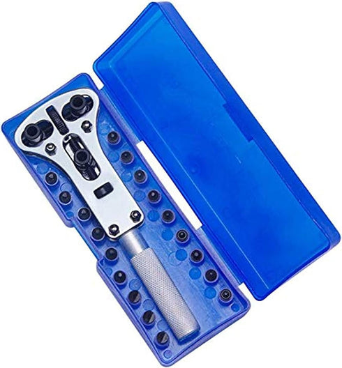 Professional Watch Wrench Screw Repair Set Kit, Watch Band Spring Bar Link Pin Adjustment, Back Case Removal Opener, Battery Cover Changing Replac...
