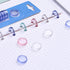 24Pcs NUZAMAS Plastic Round Mini Discs Binding Ring Book Binding Discbound Expansion Discs Binder Rings Mushroom Hole Loose Leaf Ring for DIY Note...