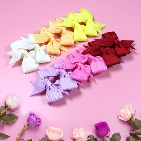 Baby Hair Clips 60PCS - 2" Fully Lined Tiny Hair Bows Alligator Clips for Infants and Toddlers in Pairs...