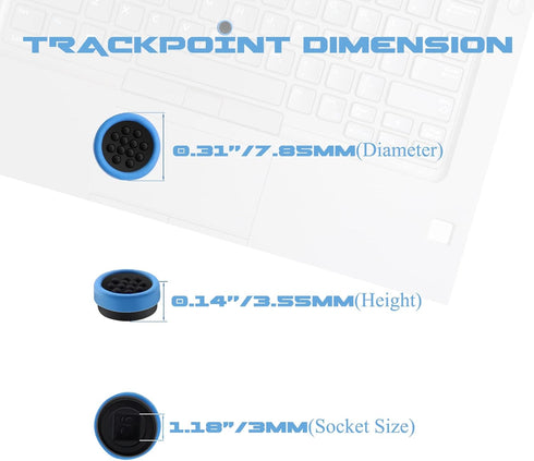 LeFix 2 x Replacement Trackpoint Caps Mouse Pointing Stick for Dell E6400 E6410 E6420 E6430 E4300 E4310 E5410 E5500 E7240 E7440 E7250 E7450...