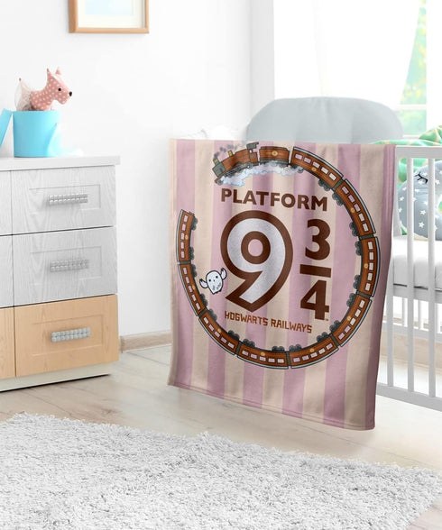 Harry Potter Lightweight Baby Blanket, 30"X40", Platform 9 3/4 Unisex for Infants Girls & Boys...