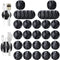 OHill Desk Cable Management Cord Organizer, 24 Pack Black Self Adhesive Cord Holder Cable Clips, Ideal Cable Organizer Wire Keeper for Desk, Night...