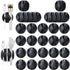OHill Desk Cable Management Cord Organizer, 24 Pack Black Self Adhesive Cord Holder Cable Clips, Ideal Cable Organizer Wire Keeper for Desk, Night...