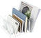 Acrylic Mail Organizer, 5 Compartments Desk File Holder, Clear Letter Folder Racks for Office Home School, Desktop Document Sorter for Bill, Noteb...