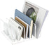 Acrylic Mail Organizer, 5 Compartments Desk File Holder, Clear Letter Folder Racks for Office Home School, Desktop Document Sorter for Bill, Noteb...