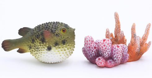 Gemini&Genius Pufferfish Toys for Kids, Realistic Puffer Fish Action Figures, Blowfish Toys, Under The Sea Life Figure Educational Gifts, Displays...