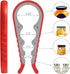 Jar Opener, 5 in 1 Multi Function Can Opener Bottle Opener Kit with Silicone Handle Easy to Use for Children, Elderly and Arthritis Sufferers (App...