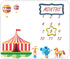 Circus Top Tent Baby Monthly Milestone Blanket, 48x40in Animal Show Hot Air Balloon Blanket Soft Flannel for Newborn Baby Shower, New Mom Gift Bab...