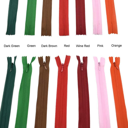 30Pcs 23.3 Inch Invisible Zippers Lace Tape for Pillows Clothing and Tailor Sewer Sewing Craft Crafter's Special Mix Color...