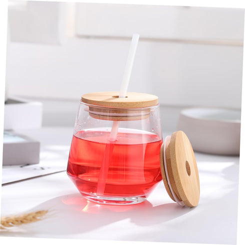 DOITOOL 8pcs Bamboo Jar Lids with Straw Hole Reusable Bamboo Jar Lids for Regular Mouth Mason Jar 70MM...