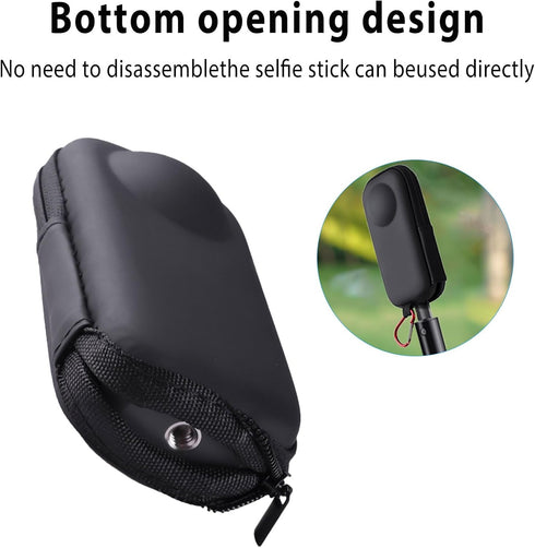 Hard Carrying Case for Insta360 X3 Portable Surface Waterproof Mini Storage Bag Lens Protector Cover with Wrist Strap for Insta360 ONE X/X2/X3 Act...