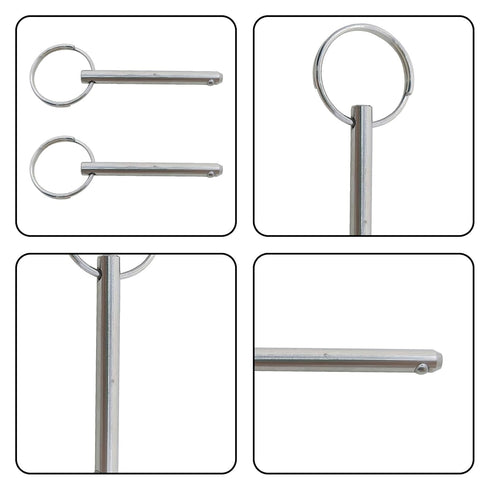 YXQ 2 Pcs Quick Release Pin, Diameter 1/4"(6.3mm), Overall Length 2.56"(65mm), Usable Length 2"(51mm), Full 316 Stainless Steel, Bimini Tops for B...