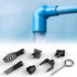 7PCS Drain Cleaner Combination Cutter Head Set,16mm Manganese Steel Spring Automatic Locking Drain Dredging Cutter Head Accessories for Drain Clea...