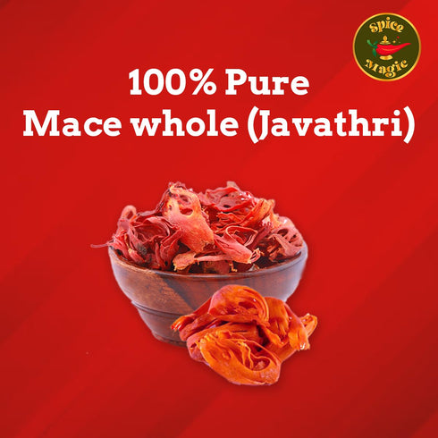 Spice Magic Herbs & Spices ~ 100% Pure, Aromatic & Natural I Gluten-Free I Non-GMO I Indian Origin (3.5oz (100g), Whole Mace)...