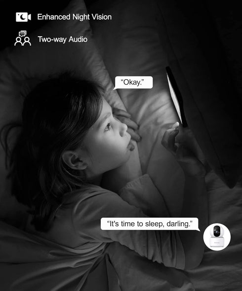 GALAYOU Indoor Security Camera 2K, Pet Camera, 360 Degree WiFi Home Security Camera for Baby/Elder/Nanny with Night Vision, Siren, 24/7 SD Card St...