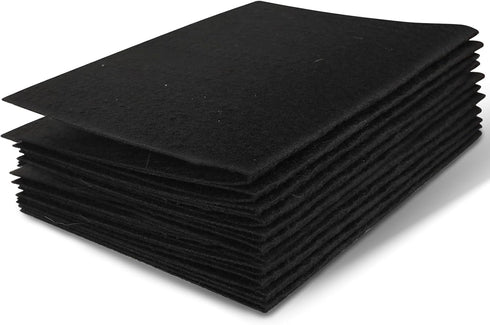 Felt Sheets Fabric, 7" x 11" Felt Fabric for Crafts 10Pcs Halloween Christmas Fabric Fall Felt for DIY and Sewing Projects (Black)...