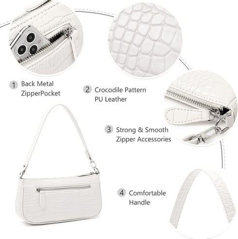 JEEHAN Quilted Crossbody Bags for women Designer Shoulder Handbags Small Purse...
