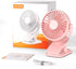 Portable Clip on Fan, 360° Rotate Battery Operated Stroller Fan, 3 Speed Quiet Mini Personal Desk Fan, USB Rechargeable Clooing Fan for Outdoor Ca...