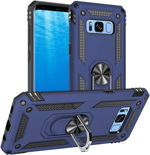 Samsung Galaxy S8 Case, Samsung S8 Phone Case, Military Grade Protective Cases with Ring for Samsung Galaxy S8 (Blue)...