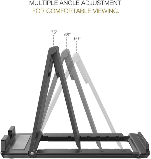 MoKo Phone/Tablet Stand, Foldable Desktop Holder Fit with iPhone 15/Plus/Pro/Pro Max, iPhone 14/Pro/Max, iPad 9/ iPad Mini 6, iPad Pro 11, 10.2, 1...
