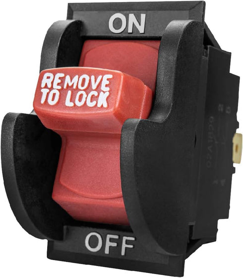 POWERTEC 120V/230V Dual Voltage On/Off Safety Toggle Switch for Power Tools, Fits Table Saw, Router Table, Drill Press, Bench Saw, Band Saw, Dust ...