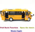 9" Pull Back School Bus,Light Up & Sounds Die-cast Metal Toy Vehicles with Bright Yellow and Openable Doors...
