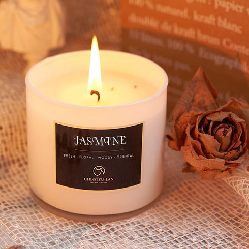 Chloefu LAN Valentines Scented Candles Gifts for Women Gardenia and Jasmine Candles 7.1oz|45 Hour Long Lasting Highly Scented 100% Soy Candle, Hom...