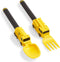 Dinneractive Utensil Set for Kids – Yellow Firefighter Themed Fork and Spoon for Toddlers and Young Children – 2-Piece Set...
