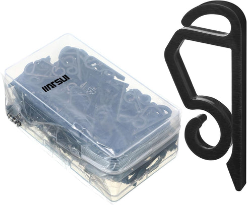 Marsui 120 Pieces Christmas Light Clips Outdoor Gutter Hooks Plastic Seasonal Weatherproof Clips Holiday Fence Hooks for Christmas Roof Tree Outsi...
