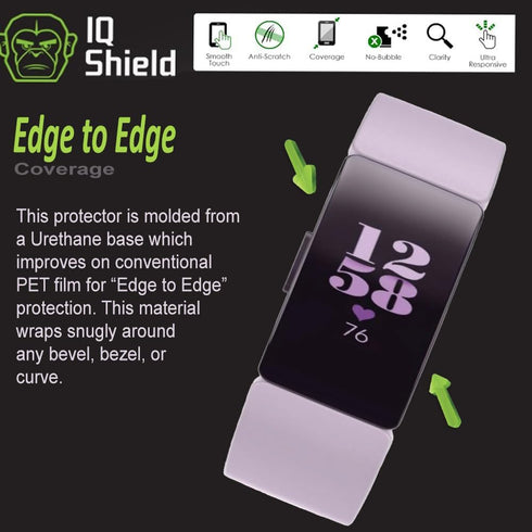 IQShield Screen Protector Compatible with Fitbit Inspire HR (Fitbit Inspire)(6-Pack)(Full Coverage) Anti-Bubble Clear TPU Film...