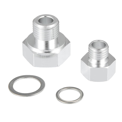 Oil Pressure Coolant Adapter Fitting Sensor Adapter for LS Series Engine/Front/Oil Pressure Sensor Adapter/Durable / 1 Set/Silver Tone...
