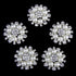 Artibetter 10pcs Pearl Rhinestone Flower Buttons Faux Pearl Button Embellishment Accessory Bags Shoes Dress and DIY Craft (Silver)...