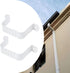 2pcs Aluminum Alloy Downspout Gutter with Screws Downspout Strap Downspout Adapter Leader Strap for 2x3 Inch Rain Gutter Downspout Extension...