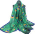 Fashion Women Silk Scarf Long Large Peacock Feather Print Wrap Shawl Scarves Headscarf...