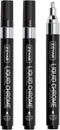 ZEYAR Liquid Chrome Marker Paint Marker, Shiny Silver Pen for smooth surfaces, High-gloss display effects, Medium Point, set of 3...