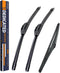 Replacement for Mazda 3 2010-2013 Silent Wipers -FAPIUO Front and Rear Windshield Wipers 24"/19"+14" Full Blade Set (3 Pack)...