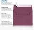 LUXPaper A2 Invitation Envelopes | Peel & Press | 4 3/8" x 5 3/4" | Vintage Plum | 80lb. Text | 50 Qty...
