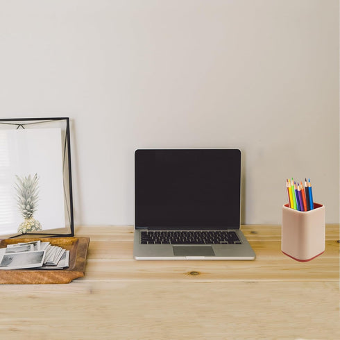 Pencil Holder, Makeup Brush Holder Desktop Organizer Storage Case Scandinavian Design for School Home Office Supplies (Pink)...