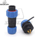 SP13 2pin/3pin/4pin/5pin/6pin/7pin/ 9pin Waterproof Aviation Cable Wire Connectors Plug Socket,IP67 Electrical Cable Connector (3pin, Panel Mount-...