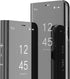 Cases for Samsung Galaxy Z Fold 6 5G Leather Case Clear View Makeup Mirror Flip Cover, Galaxy Z Fold 6 5G Phone Case with Kickstand Shockproof Pro...