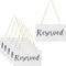 Darware Hanging Wooden Reserved Signs (6-Pack, White); Rustic Style Wood Signs for Weddings, Special Events, and Functions...