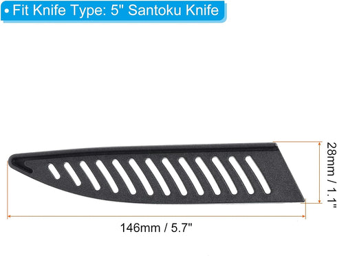 PATIKIL PP Safety Knife Cover Sleeves for 5" Utility Knife, 2 Pack Knives Edge Guard Blade Protector Universal Knife Sheath for Kitchen, Black...
