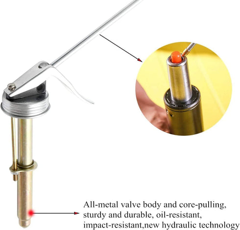 Auniwaig Pump Oil Can 250g Metal High Pressure Feed Oil Spray Gun Bottle Hand Feed Oil Spray Gun Pump Bottle Oiler Red 2pcs...