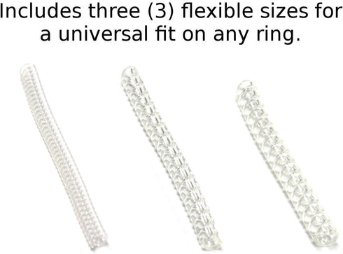 Easy Ring Adjusters - Quickly fit The size of your ring/band (3 sizes included) - Invisible Silicone Ring Sizers, Resizers for Loose Rings for Wom...