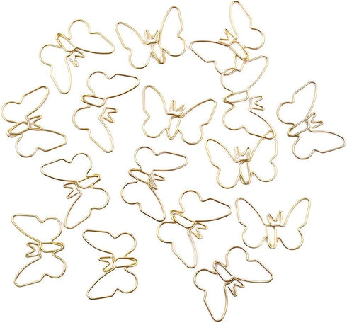 20 Pcs Butterfly Paperclip Bookmark Metal Art Clips Office Supplies Set Binder Folders Metal File Holder for Notebooks Scrapbooks File Organizer, ...