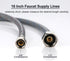 ARCORA 16” Length Faucet Hose Connects Bathroom Kitchen Sink to Water Supply Braided Nylon Supply Line with 3/8" Female Compression Thread x 1/2" ...
