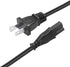 Polarized 8.2ft Power Cord for JVC Emerald EM32FL EM39FT EM55FT LT-32DM22 EM65FTR EM42FTR TV 2 Prong Power Cord Cable Replacement...