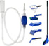 Aquarium Cleaning Tool Set, Fish Tank Cleaner Kit Tools with Handle, Seaweed Scraper, Fishing Net, Sponge Brush, Wall Brush- 5 in 1 & Fish Tank Gr...