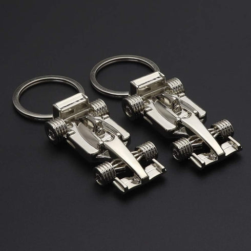 3D F1 Race Car KeyChain Driver Keyfob gift for father husband boyfriends Metallic Medium...